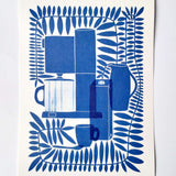 Coffee In Cobalt | A4 Art Print