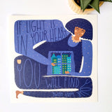 If Light Is In Your Heart | Square Art Print