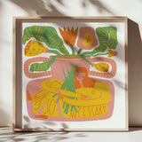 May The Flowers Remind Us | Square Art Print